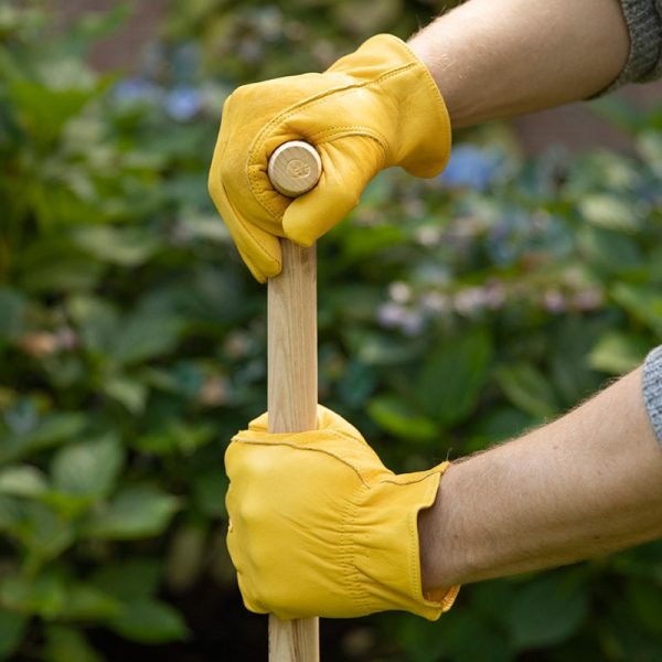 lederen tuinhandschoen